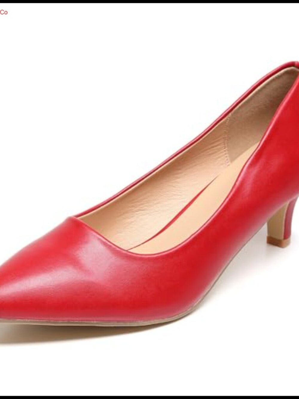Rokoko Pumps Kitten Heel Pointed Toe Latex Padded Insole 2" Heel